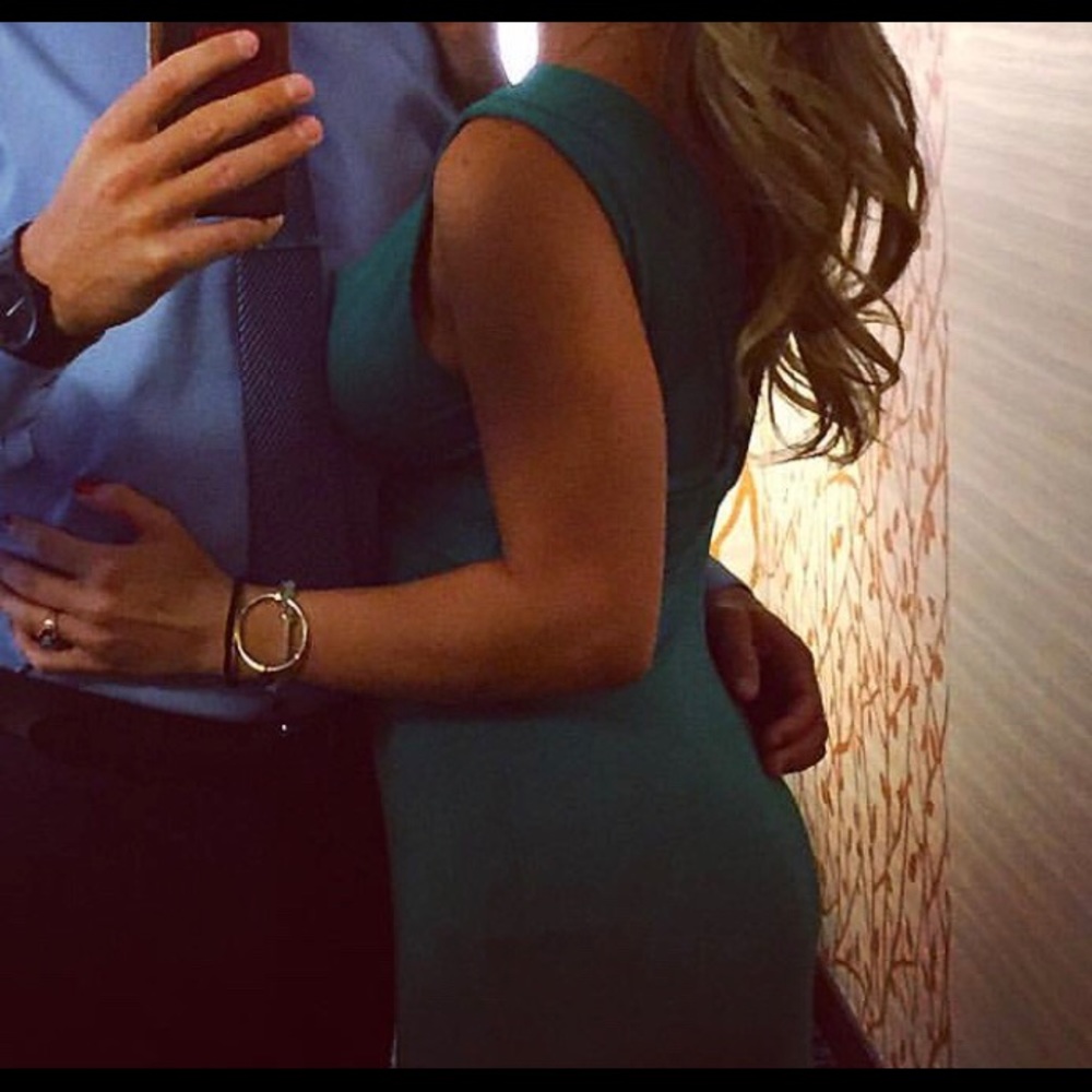 Green long dress/ gown